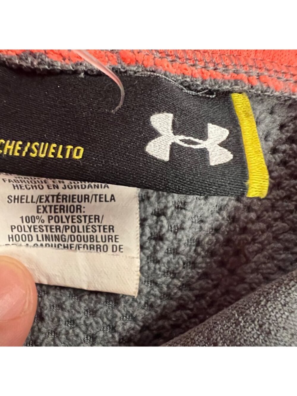 Under Armour Womens Pullover Hoodie Loose Fit Gray/Coral Size Small - Picture 9 of 9